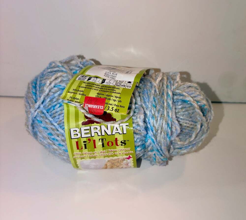 Bernat Li'l Tots Baby Yarn In Cool Blue (Approx. 190 yds)
